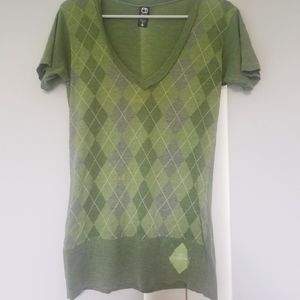 Gorgeous Green Argyle TShirt